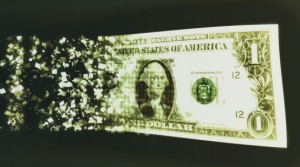 US dollar bill and binary code (Digital Composite)